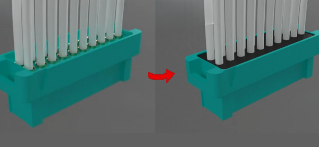 新能源汽车电源接插件灌封